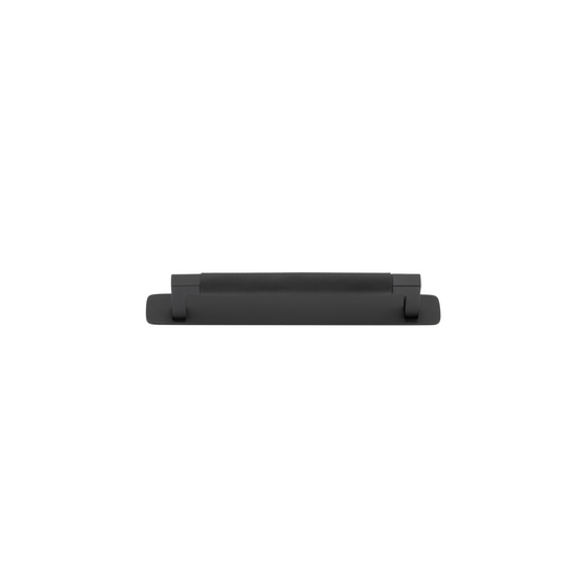 Brunswick Cabinet Pull with Backplate Matt Black CTC 160mm