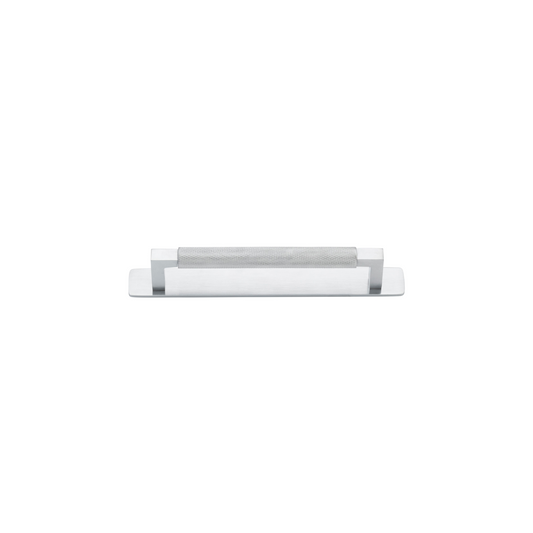 Brunswick Cabinet Pull with Backplate Brushed Chrome CTC 160mm