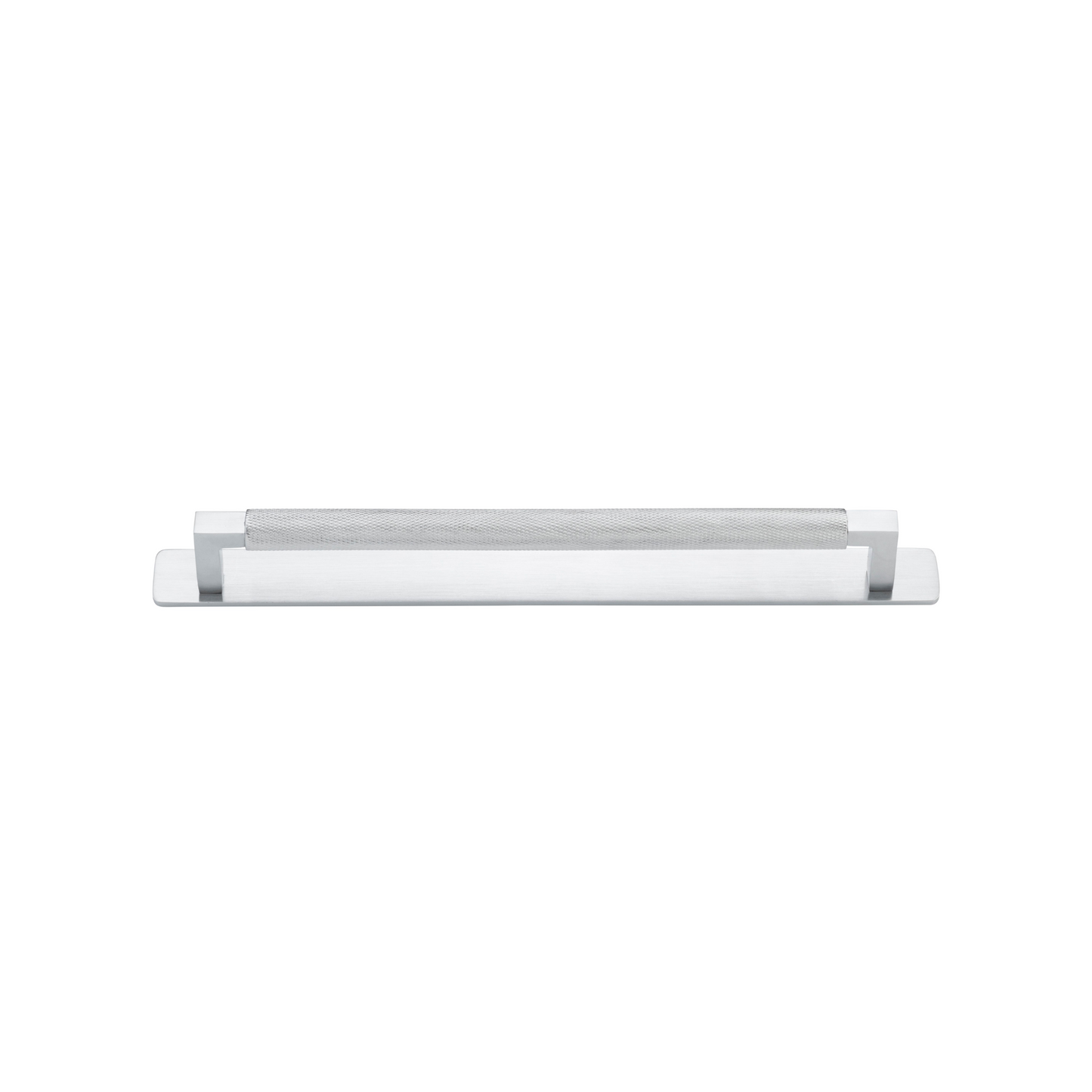 Brunswick Cabinet Pull with Backplate Brushed Chrome CTC 256mm