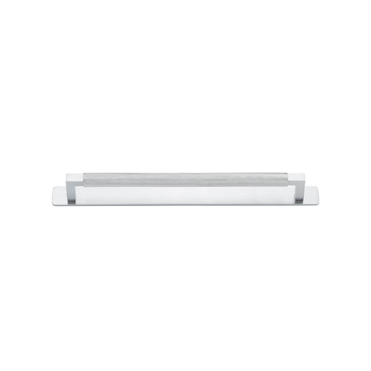 Brunswick Cabinet Pull with Backplate Brushed Chrome CTC 256mm