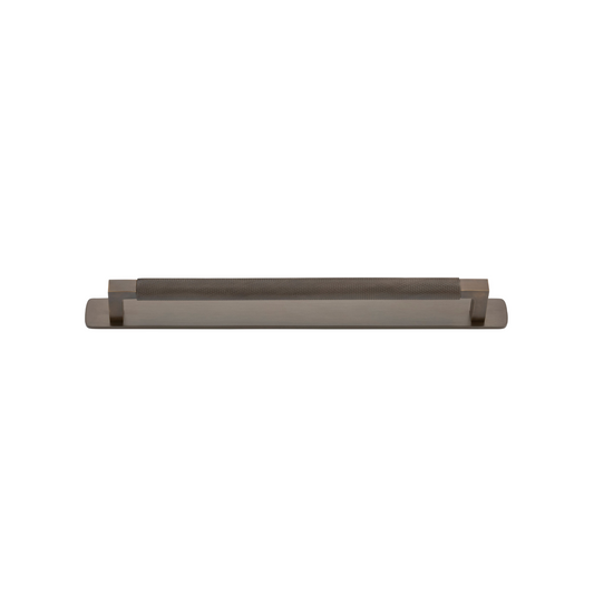 Brunswick Cabinet Pull with Backplate Signature Brass CTC 256mm