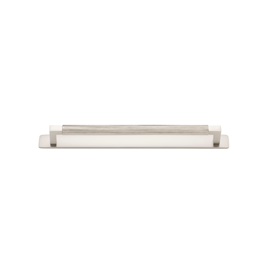 Brunswick Cabinet Pull with Backplate Satin Nickel CTC 256mm