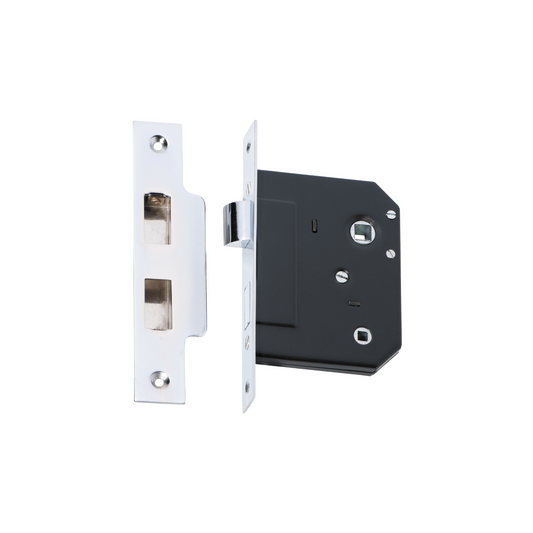 Privacy Mortice Lock Polished Chrome 57mm