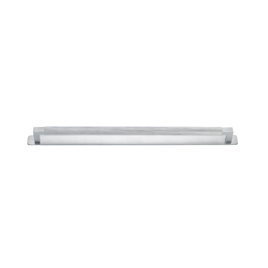 Brunswick Cabinet Pull with Backplate Brushed Chrome CTC 450mm
