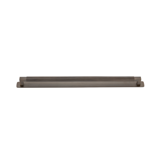 Brunswick Cabinet Pull with Backplate Signature Brass CTC 450mm