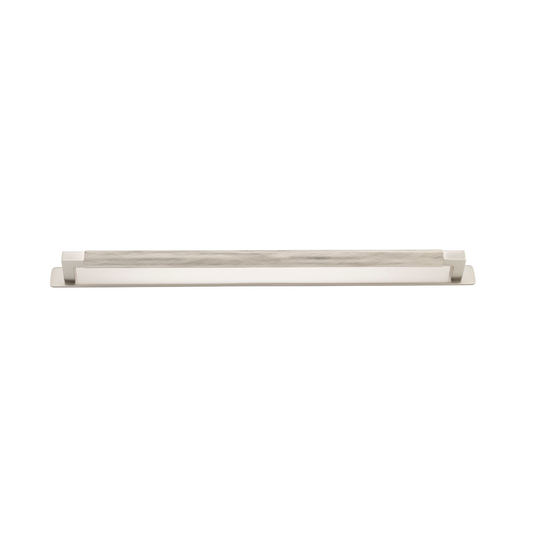 Brunswick Cabinet Pull with Backplate Satin Nickel CTC 450mm