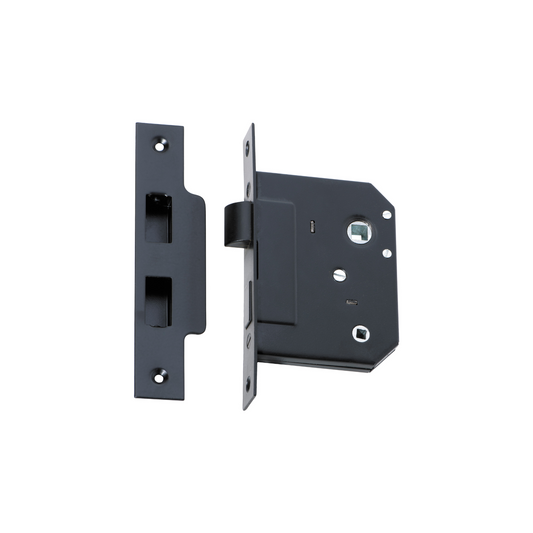 Privacy Mortice Lock Matt Black 57mm