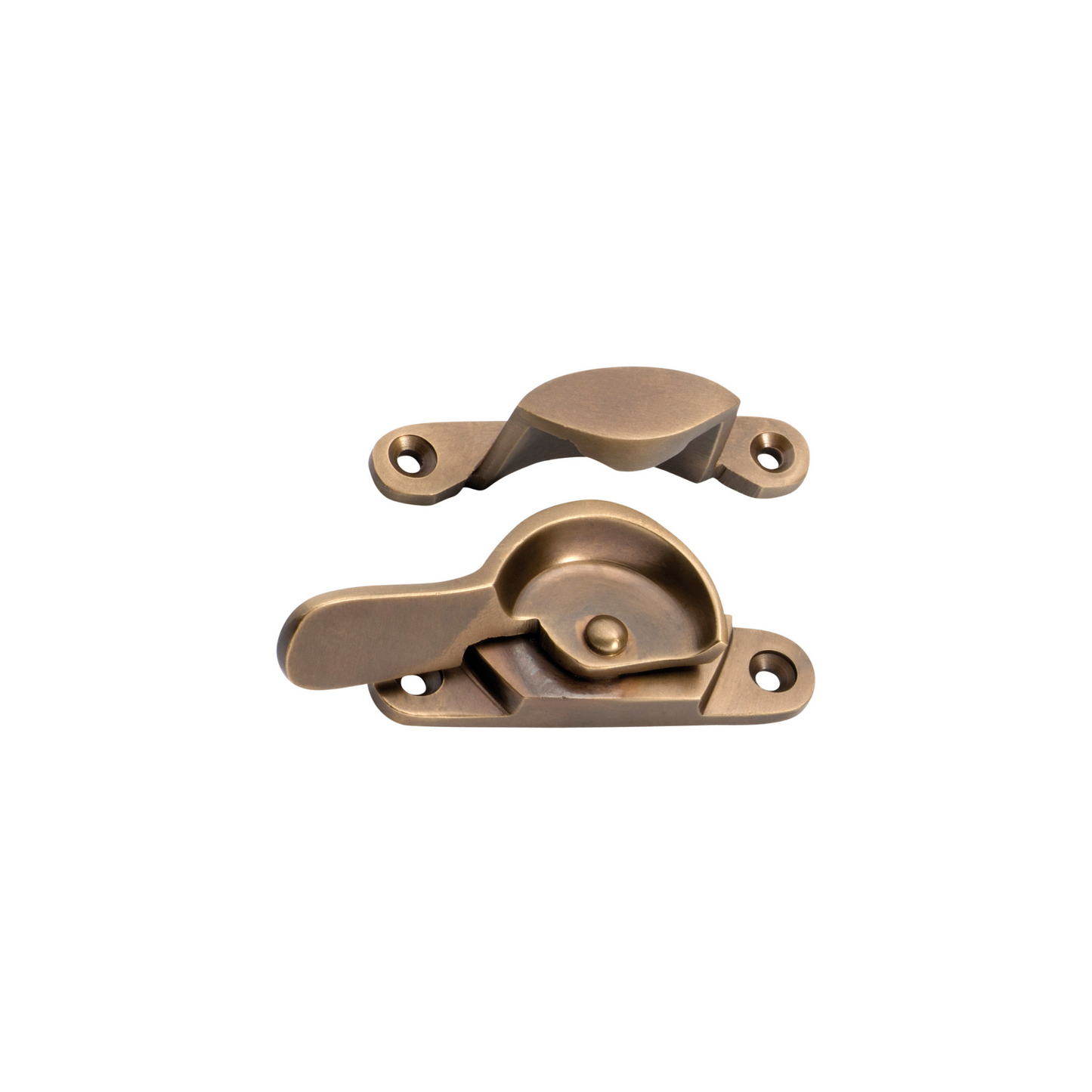 Sash Fastener - Narrow Antique Brass