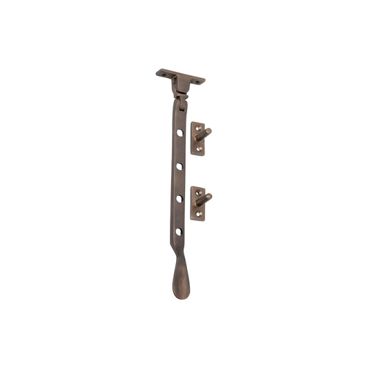 Casement Stay - Base Fix Antique Brass 200mm