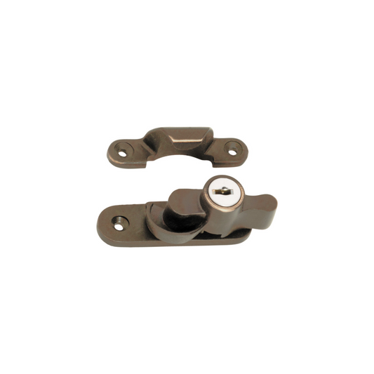 Sash Fastener - Locking Antique Brass