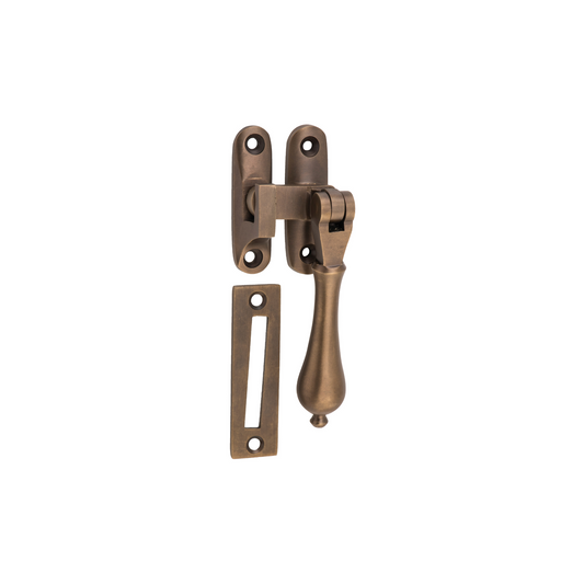 Casement Fastener - Teardrop Antique Brass