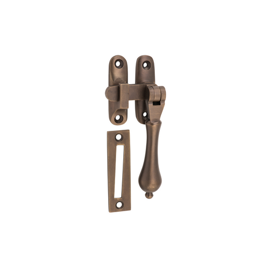 Casement Fastener - Long Throw Antique Brass