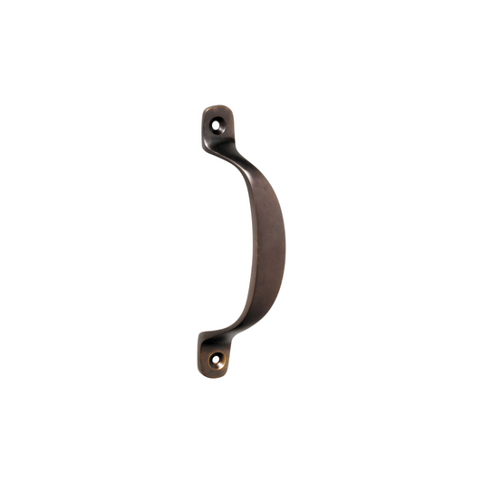 Offset Pull Handle Antique Brass 100mm