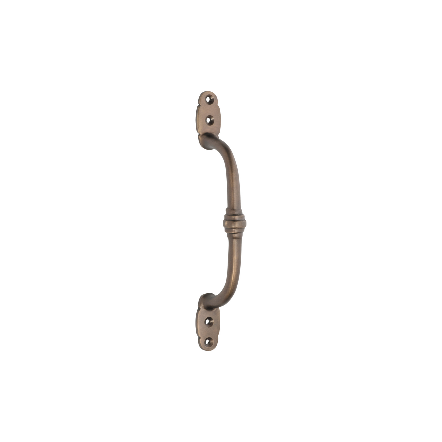 Offset Banded Pull Handle Antique Brass