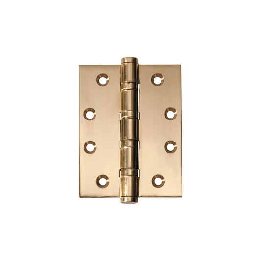 Hinge - Ball Bearing Polished Brass 100mm x 75mm