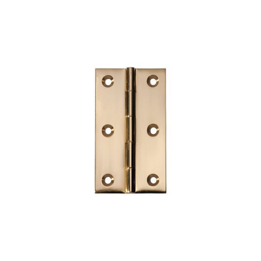 Hinge - Fixed Pin Polished Brass 89mm x 50mm
