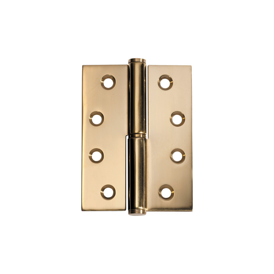 Hinge - Left Hand Lift Off Polished Brass 100mm x 75mm