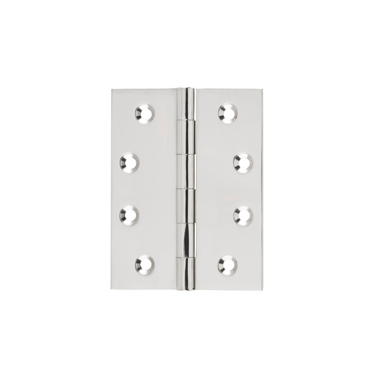 Hinge - Fixed Pin Polished Nickel 100mm x 75mm