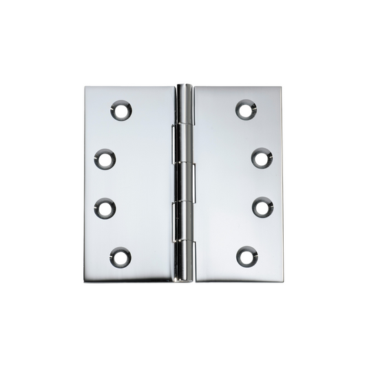 Hinge - Fixed Pin Polished Chrome 100mm x 100mm
