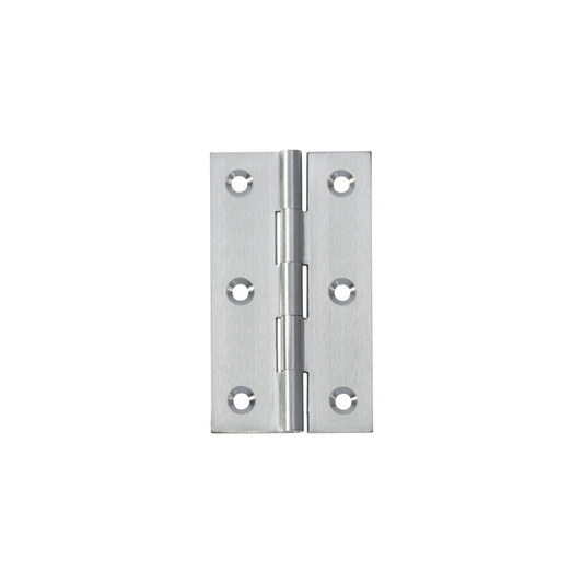 Hinge - Fixed Pin Satin Chrome 89mm x 50mm