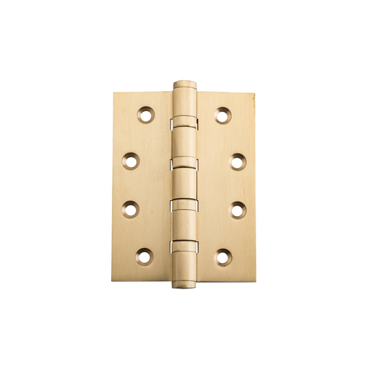 Hinge - Ball Bearing Brushed Brass 100mm x 75mm