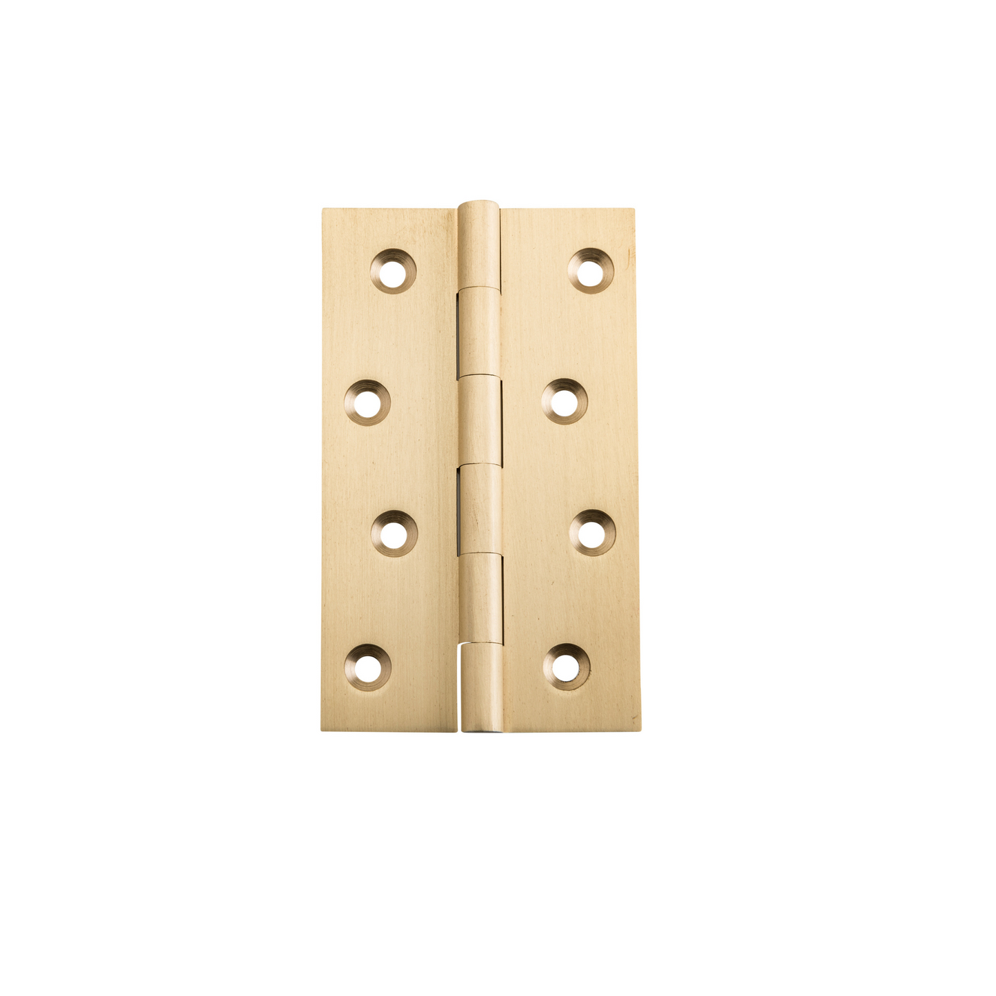 Hinge - Fixed Pin Satin Brass 100mm x 60mm