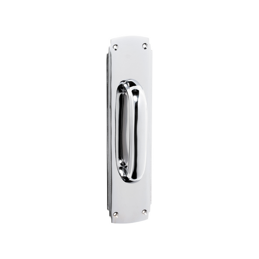 Deco Door Pull Handle Polished Chrome