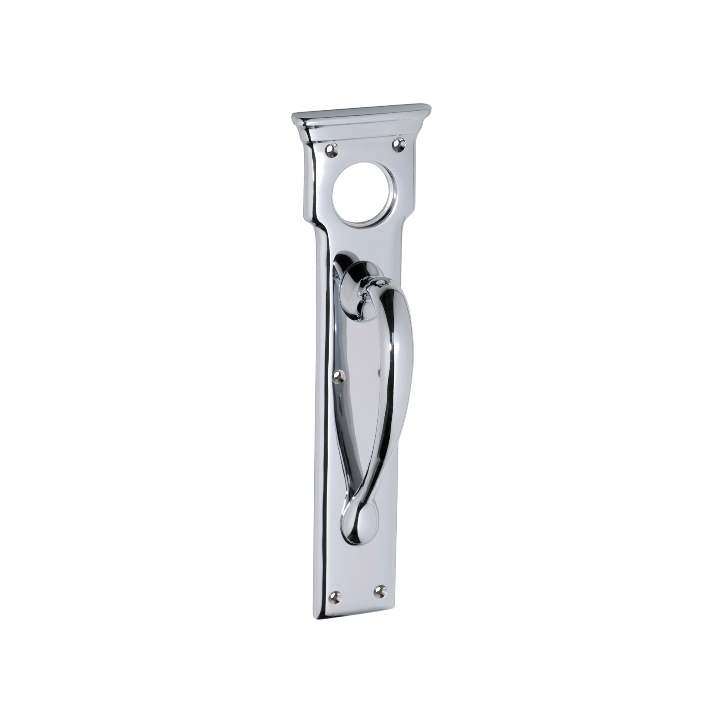 Victorian Cylinder Hole Pull Handle Polished Chrome