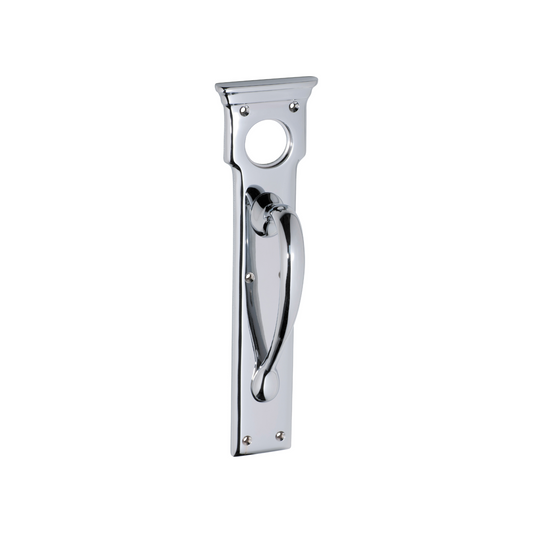 Victorian Cylinder Hole Pull Handle Polished Chrome