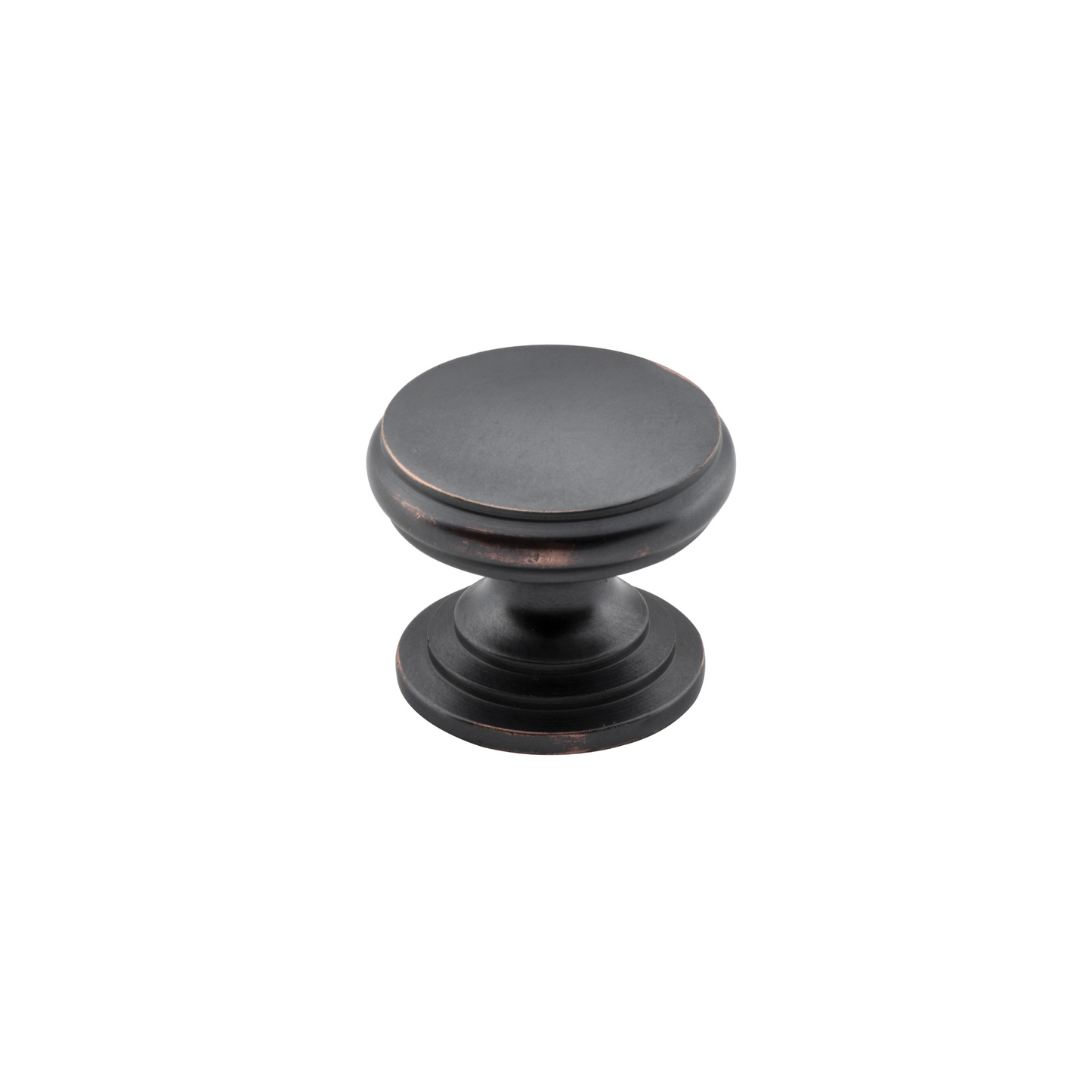 Cupboard Knob Flat Antique Copper 25mm
