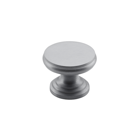 Cupboard Knob Flat Satin Chrome 32mm
