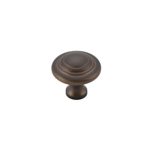 Cupboard Knob Domed Antique Brass 25mm