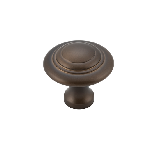 Cupboard Knob Domed Antique Brass 38mm