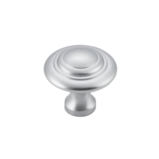 Cupboard Knob Domed Satin Chrome 38mm