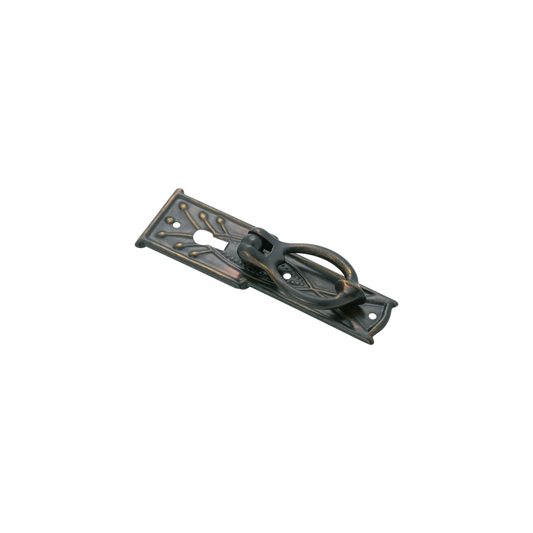 Pedestal Handle - Edwardian with Keyhole Antique Brass