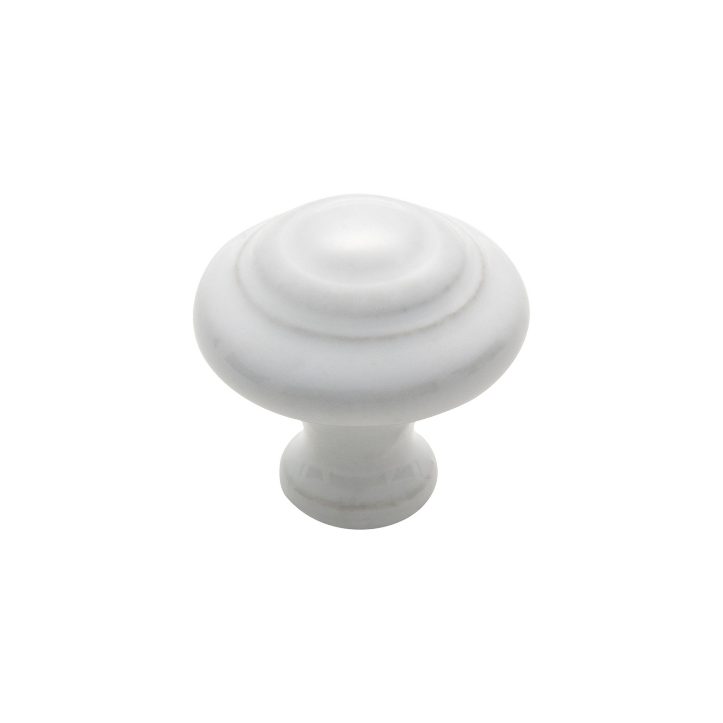 Porcelain Knob Domed White 38mm