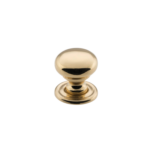 Cupboard Knob Classic Polished Brass 19mm