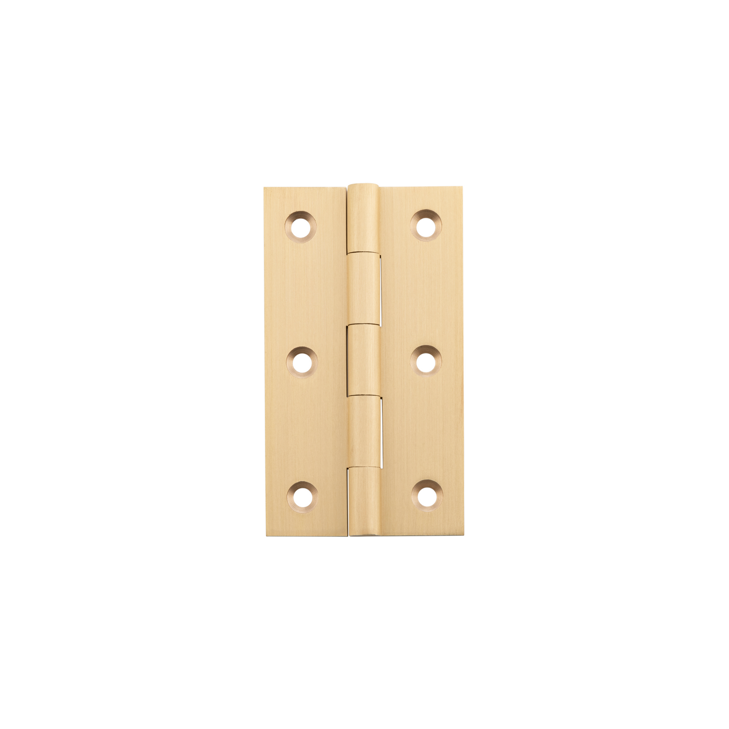 Hinge - Fixed Pin Satin Brass 89mm x 50mm