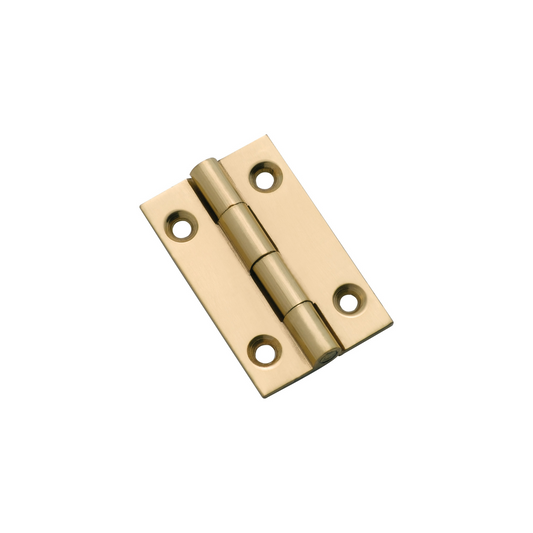 Hinge - Fixed Pin Polished Brass 38mm x 22mm