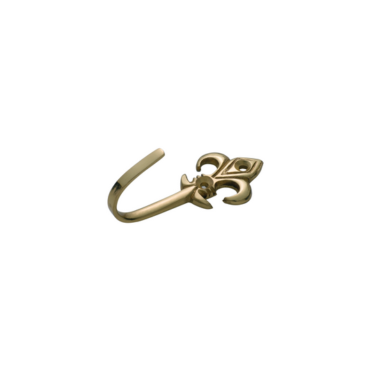 Fleur-de-Lis Hook Polished Brass