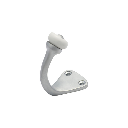 Robe Hook - Porcelain Tip Satin Chrome