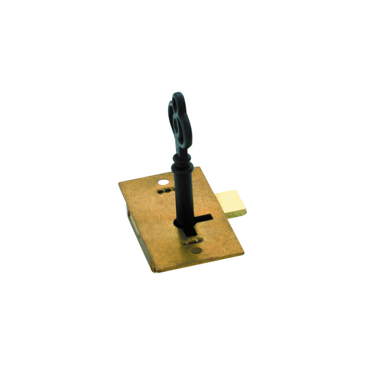 Cupboard Lock Brass 51mm x 26mm