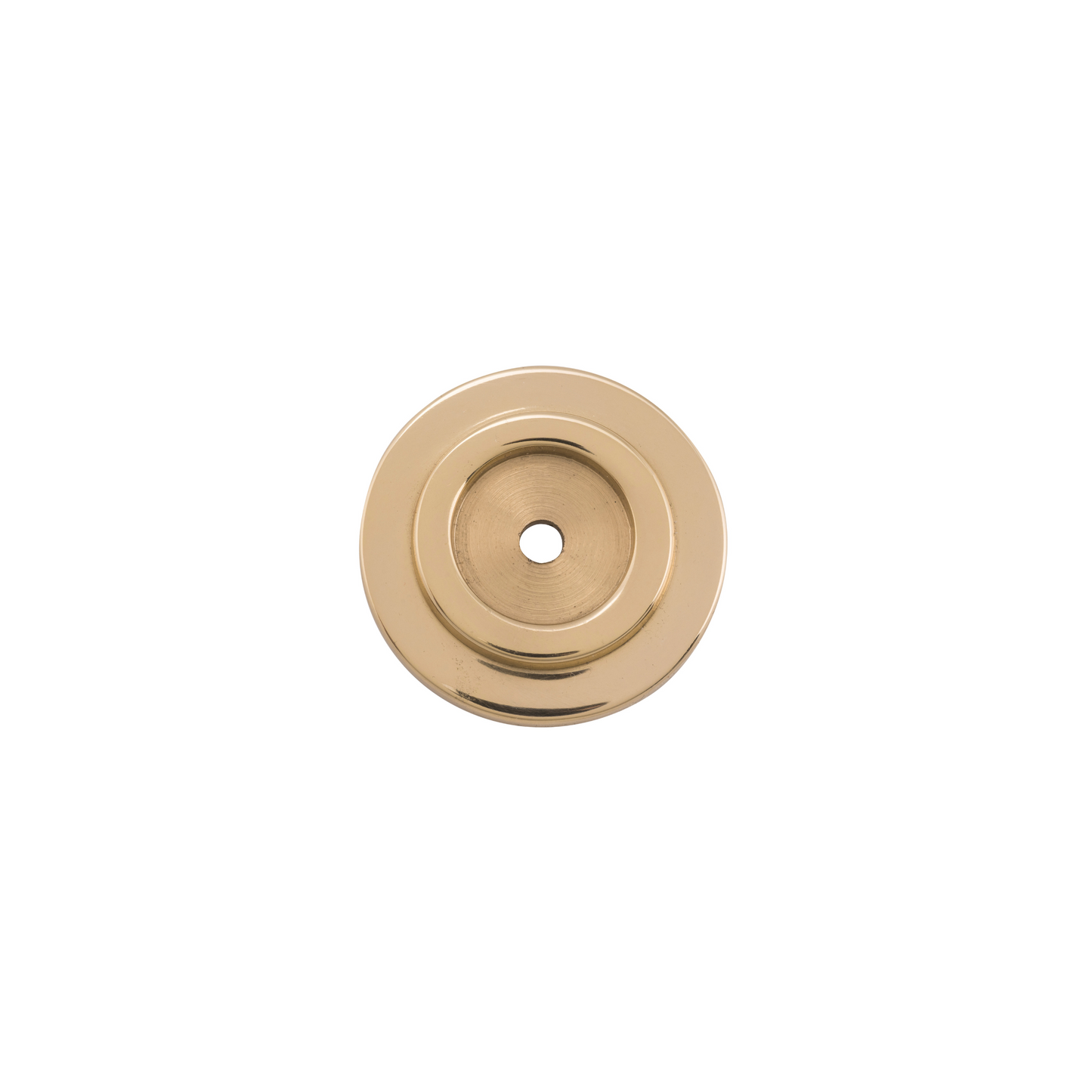 Knob Backplate Polished Brass 25mm