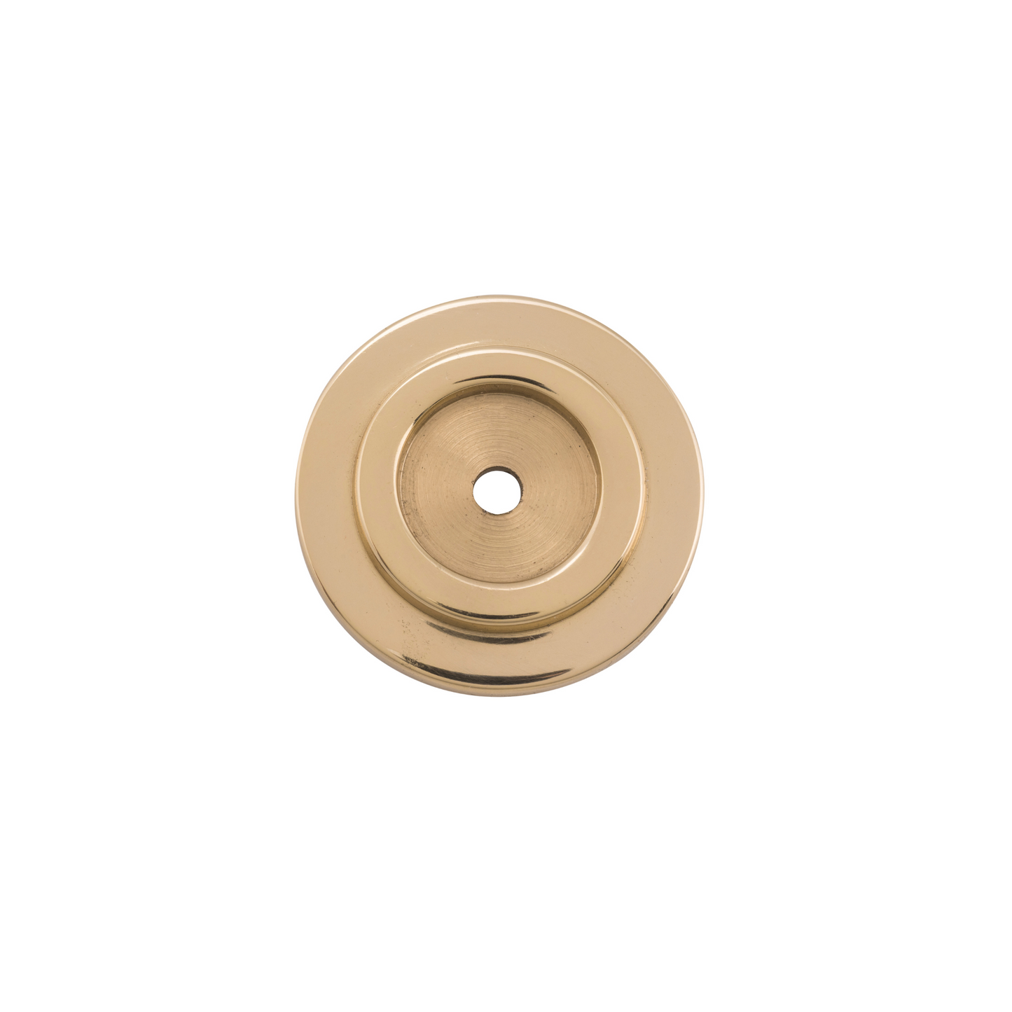 Knob Backplate Polished Brass 32mm