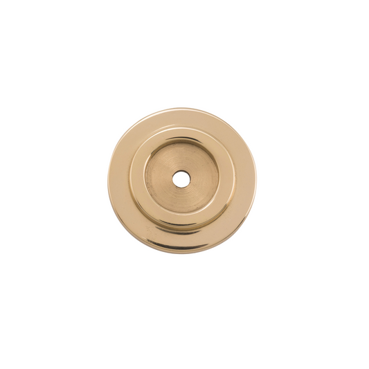 Knob Backplate Polished Brass 32mm