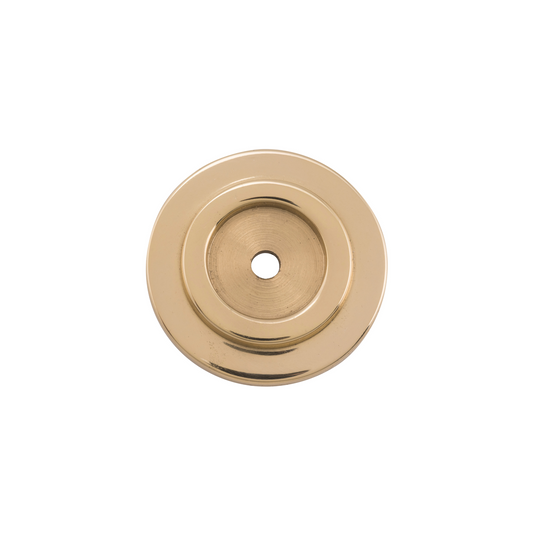 Knob Backplate Polished Brass 38mm