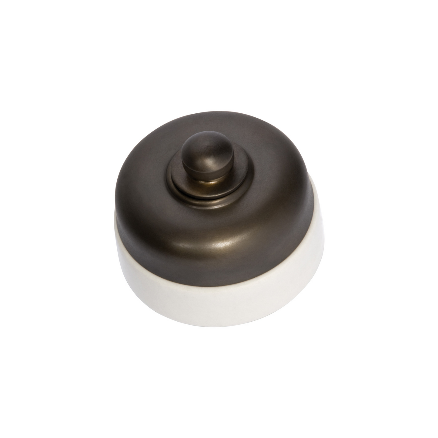 Ivory Porcelain Base Dimmer LED Antique Brass