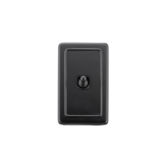 Switch - Toggle 1 Gang Matt Black/Black