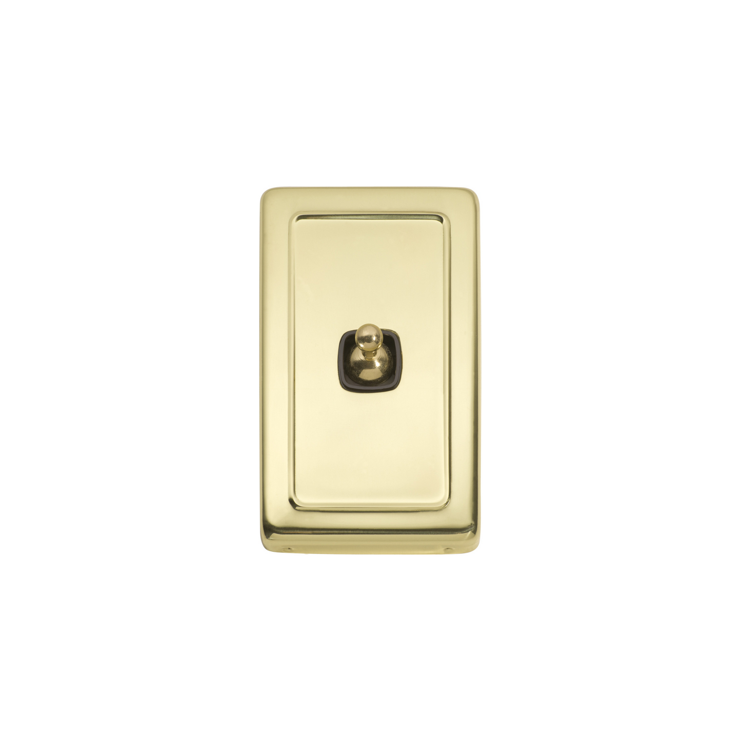 Switch - Toggle 1 Gang Polished Brass/Brown