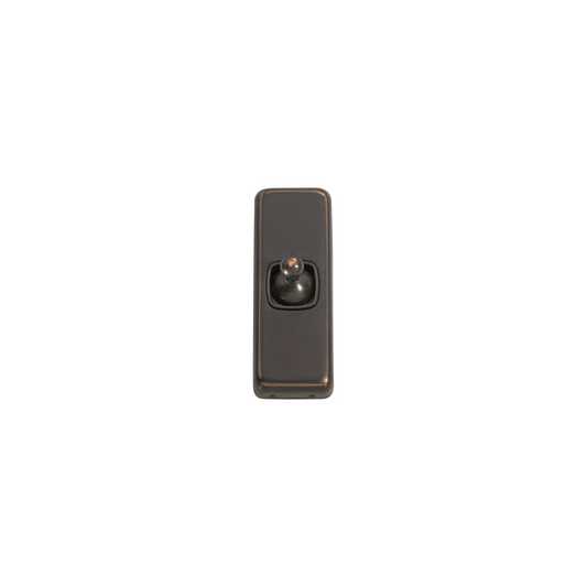 Switch - Architrave - Toggle 1 Gang Antique Copper/Brown